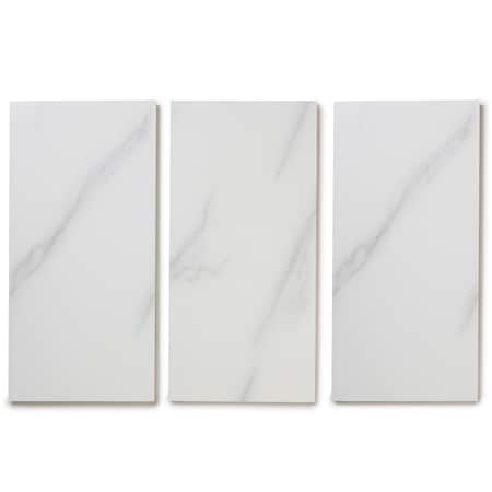 Lucida Surfaces Luxury Vinyl Flooring Tiles | Glue Down Adhesive Flooring for DIY Installation | Carrara | PresCore | Single Sample Tile